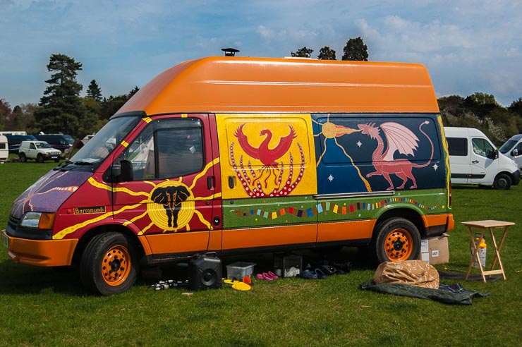 artistically-decorated-orange-and-yellow-van